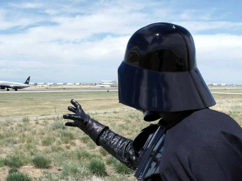 Illustration for article titled Denver Airport Invaded by Darth Vader & Stormtroopers